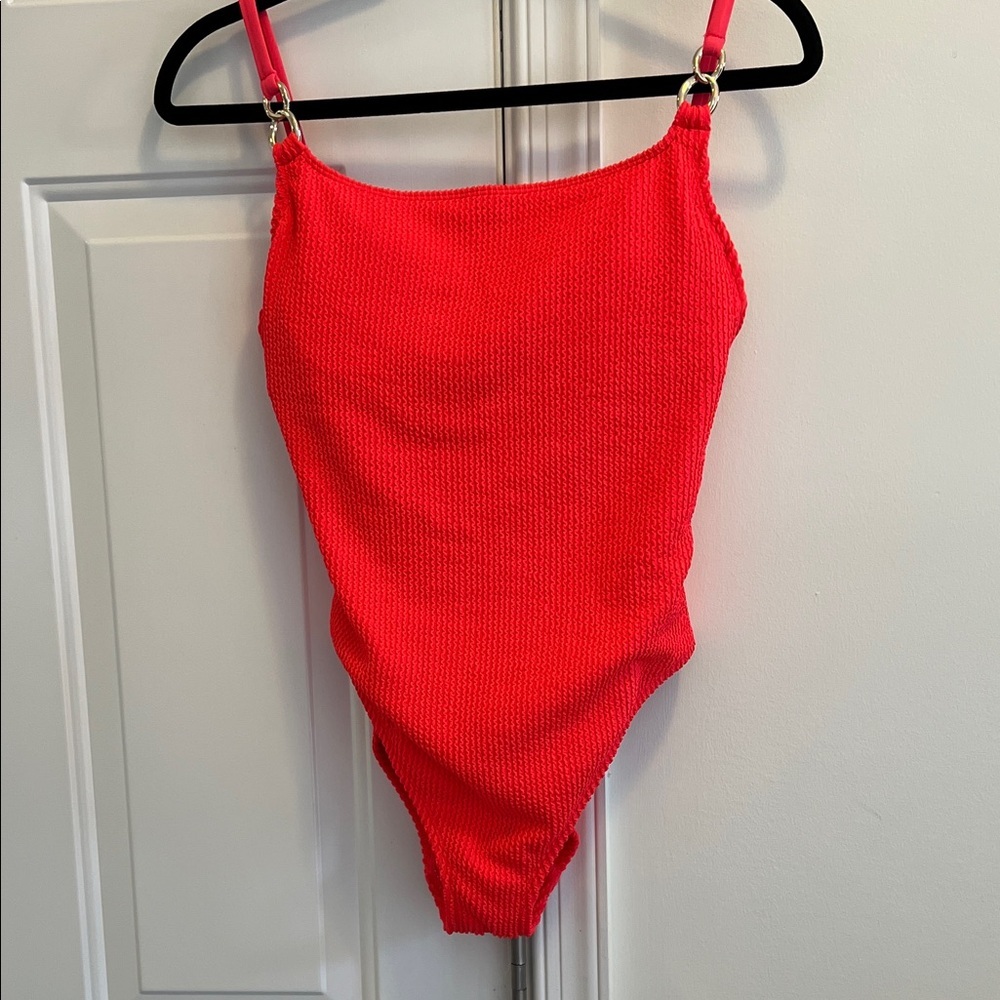LILLY PULITZER size 8 vibrant red one piece swimsuit